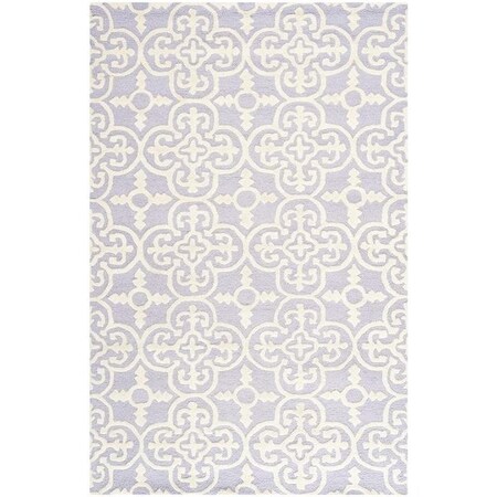 Safavieh Cambridge Hand Tufted Rectangle Rug, Lavander and Ivory - 3 x 5 ft. CAM133C-3